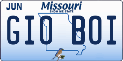 MO license plate GI0B0I