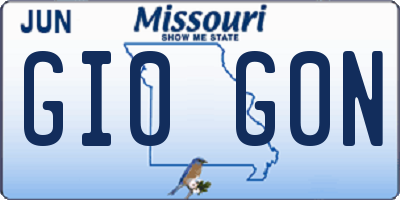 MO license plate GI0G0N