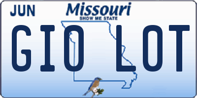 MO license plate GI0L0T