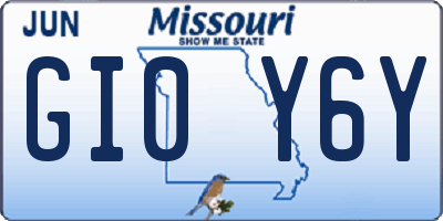 MO license plate GI0Y6Y