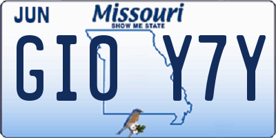 MO license plate GI0Y7Y