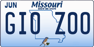MO license plate GI0Z0O