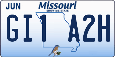 MO license plate GI1A2H