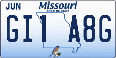 MO license plate GI1A8G
