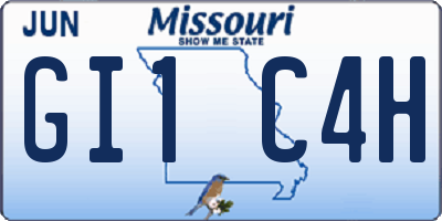 MO license plate GI1C4H