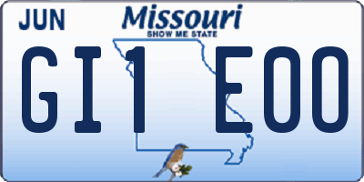 MO license plate GI1E0O