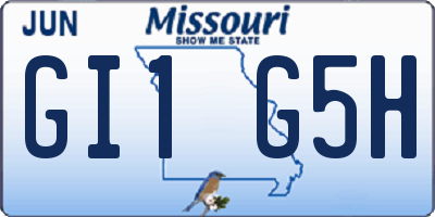 MO license plate GI1G5H