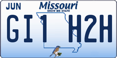 MO license plate GI1H2H
