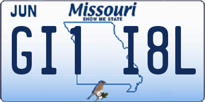 MO license plate GI1I8L