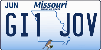 MO license plate GI1J0V