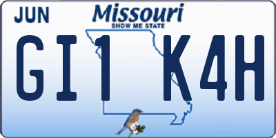 MO license plate GI1K4H