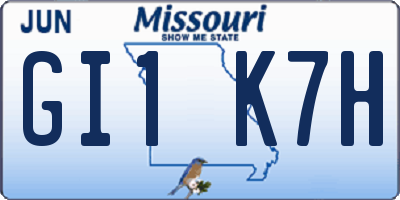 MO license plate GI1K7H