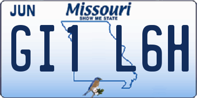 MO license plate GI1L6H