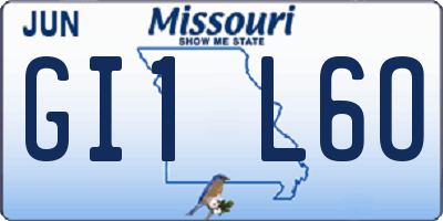 MO license plate GI1L6O