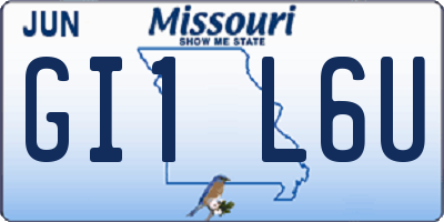 MO license plate GI1L6U
