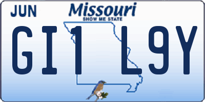 MO license plate GI1L9Y