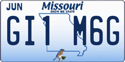 MO license plate GI1M6G