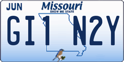 MO license plate GI1N2Y