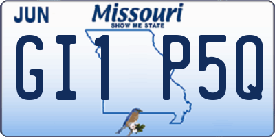 MO license plate GI1P5Q