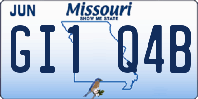 MO license plate GI1Q4B