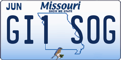 MO license plate GI1S0G