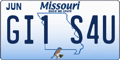 MO license plate GI1S4U