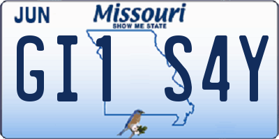 MO license plate GI1S4Y
