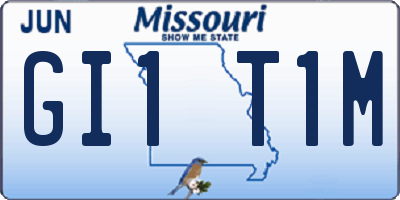 MO license plate GI1T1M