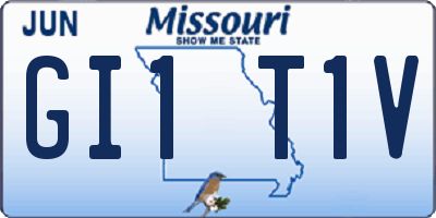 MO license plate GI1T1V