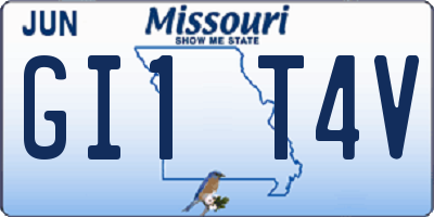 MO license plate GI1T4V