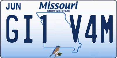 MO license plate GI1V4M