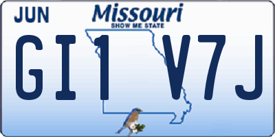 MO license plate GI1V7J