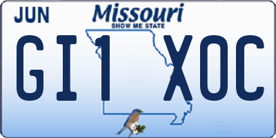 MO license plate GI1X0C