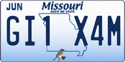 MO license plate GI1X4M