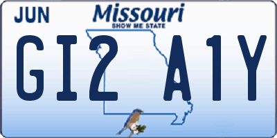 MO license plate GI2A1Y