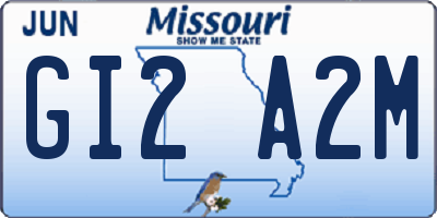 MO license plate GI2A2M