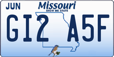 MO license plate GI2A5F