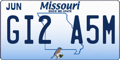 MO license plate GI2A5M