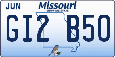 MO license plate GI2B5O