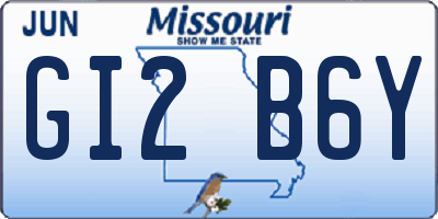MO license plate GI2B6Y