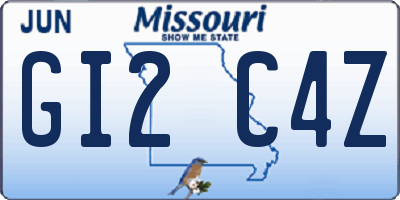 MO license plate GI2C4Z