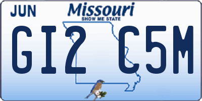MO license plate GI2C5M
