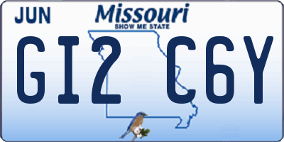 MO license plate GI2C6Y