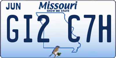 MO license plate GI2C7H