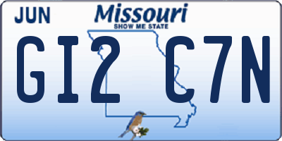 MO license plate GI2C7N
