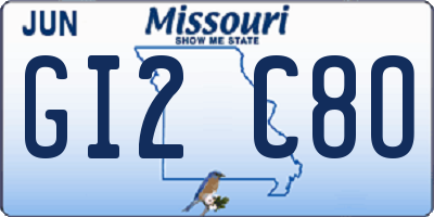 MO license plate GI2C8O