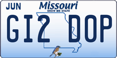 MO license plate GI2D0P