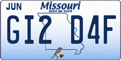 MO license plate GI2D4F