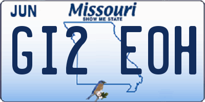 MO license plate GI2E0H