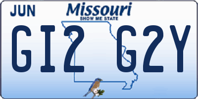 MO license plate GI2G2Y
